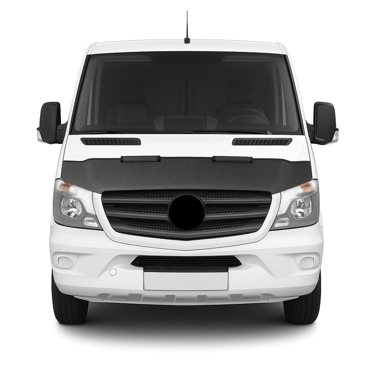 Haubenbra Steinschlagschutz für Mercedes Sprinter W906 2013-2018 Carbon Halb