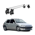 Menabo Dachträger Grundtäger für Peugeot 106 1991-2003 5tür 50kg Stahl Silber 2x