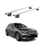 Dachträger Grundtäger für Mercedes GLC X253 2015-2022 100kg Alu Silber 2tlg ABE