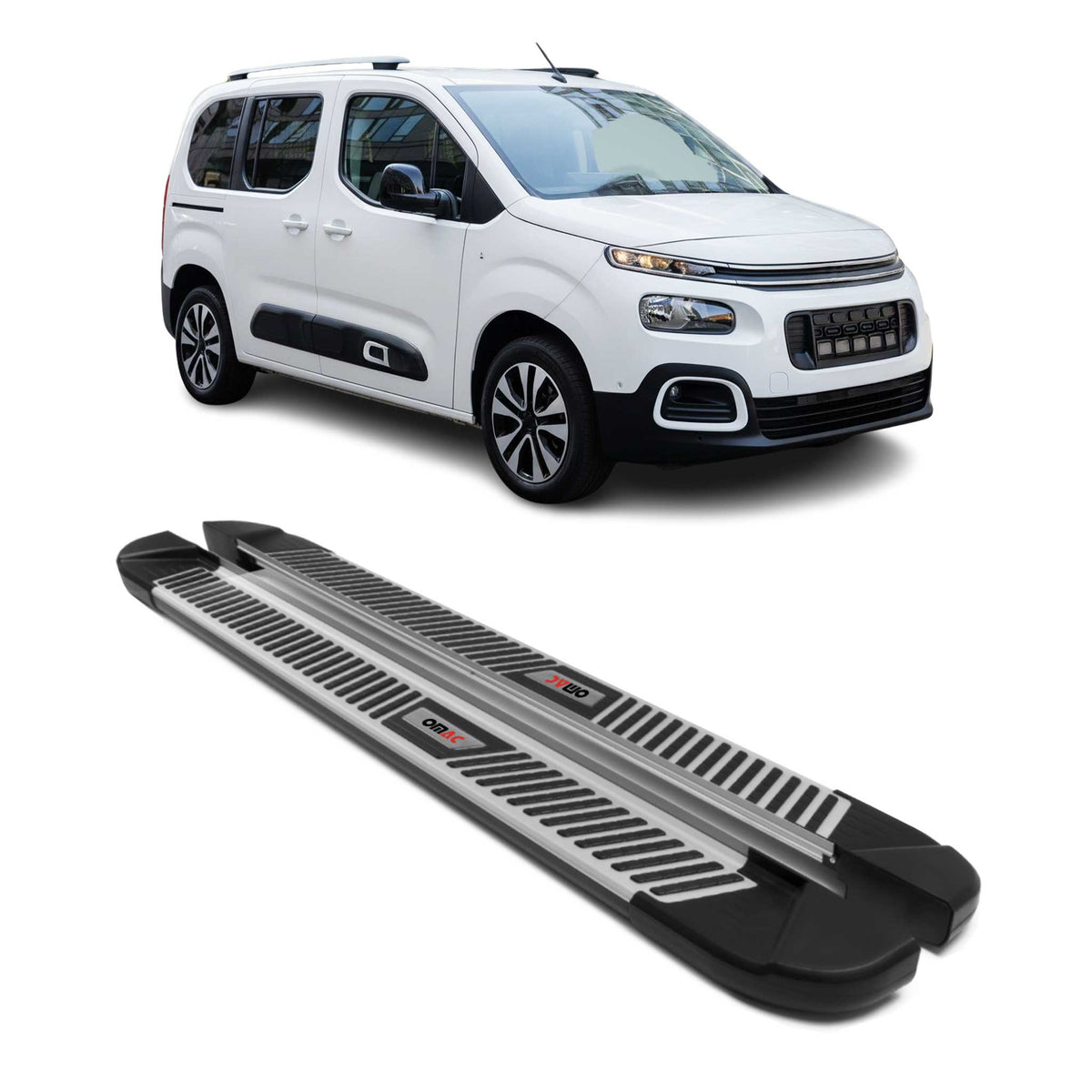Trittbretter Seitenbretter für Citroen Berlingo 2018-26 Kombi L1 Kurzer Schwarz