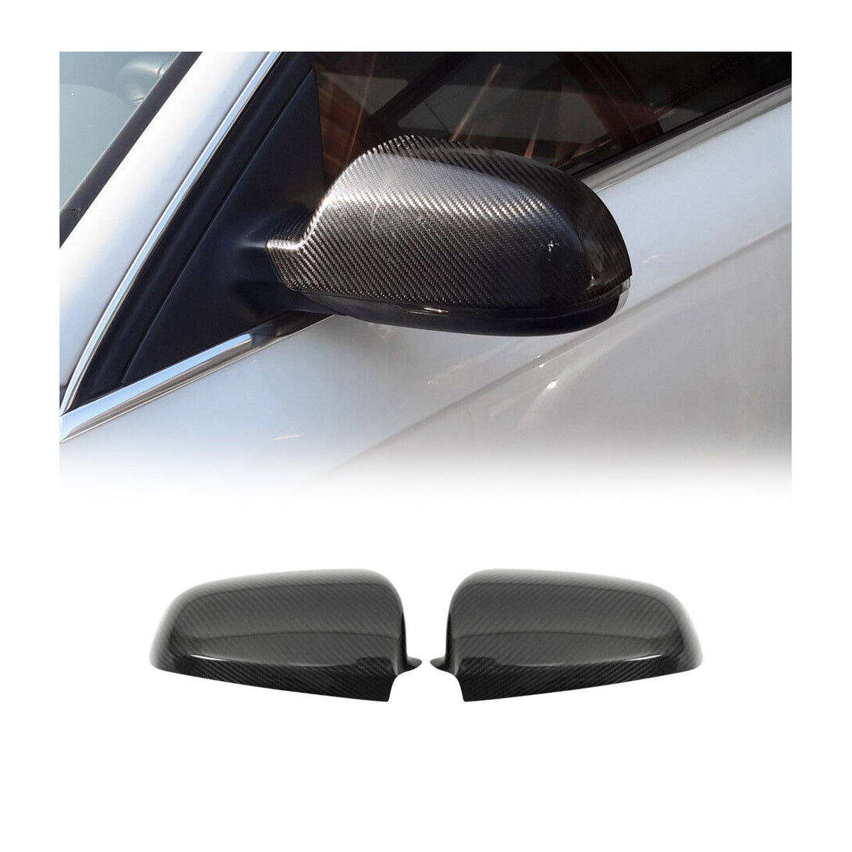 Spiegelkappen für Audi A4 S4 B6 / A4 S4 B7 2000-2009 Kohlefaser Carbon 2tlg