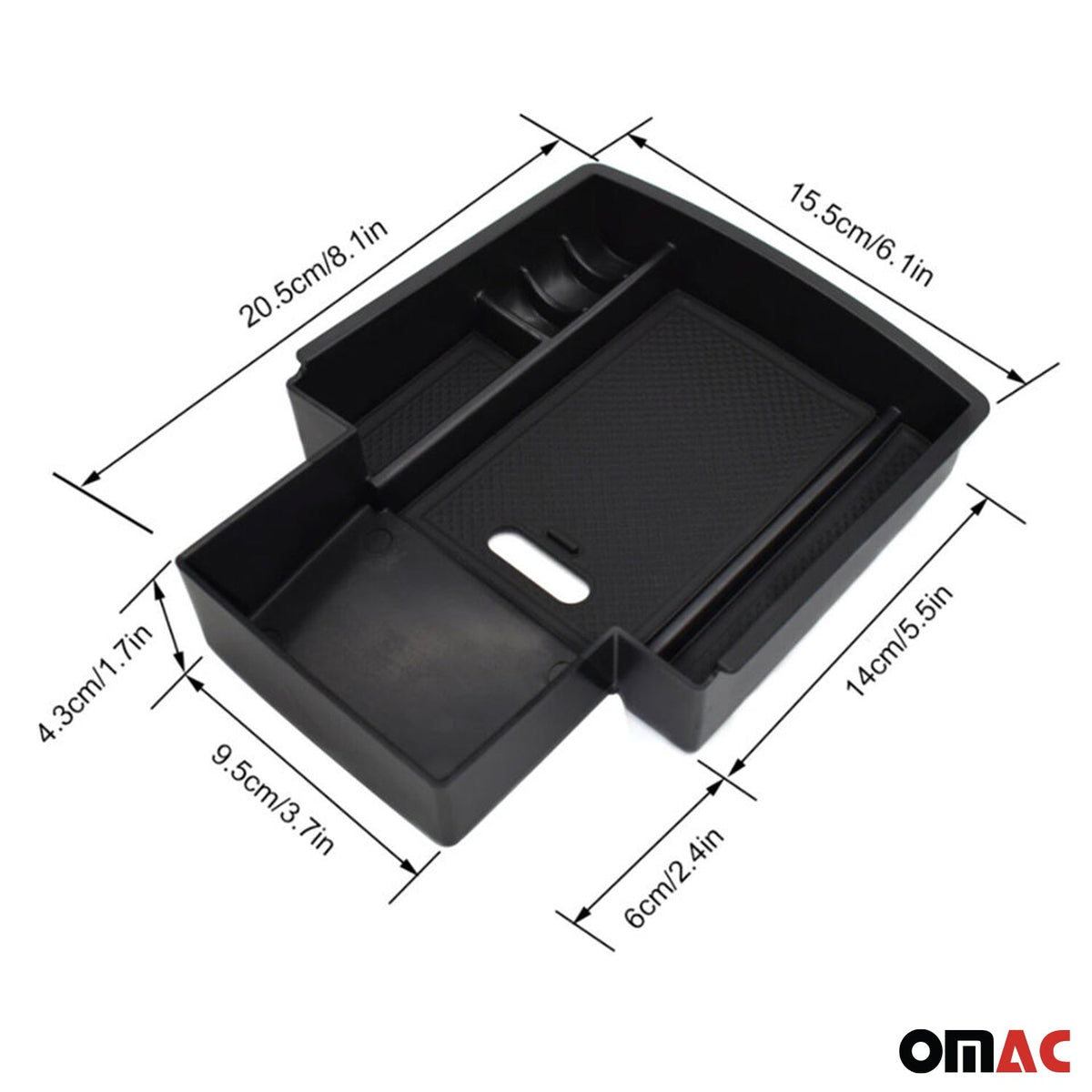Armauflage Ablagebox Zentrale Storage-Box für Audi A4 A5 B8 8F 2013-2014 Schwarz