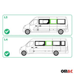 Seitenfenster Auto Fenster für Opel Movano 2010–2021 Schiebetür Links L3 L4