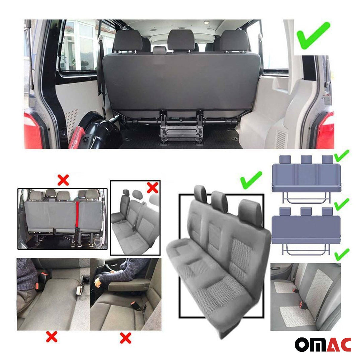 Schonbezüge Sitzbezüge für Renault Megan Clio Laguna Grau Vorne+Hinten 1+1+3