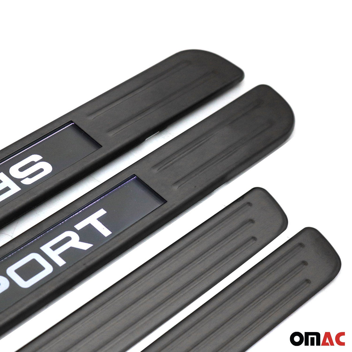 Einstiegsleisten für Dacia Logan MCV/Stepway 2006-2020 Chrom Gebürstet Dunkel 4x