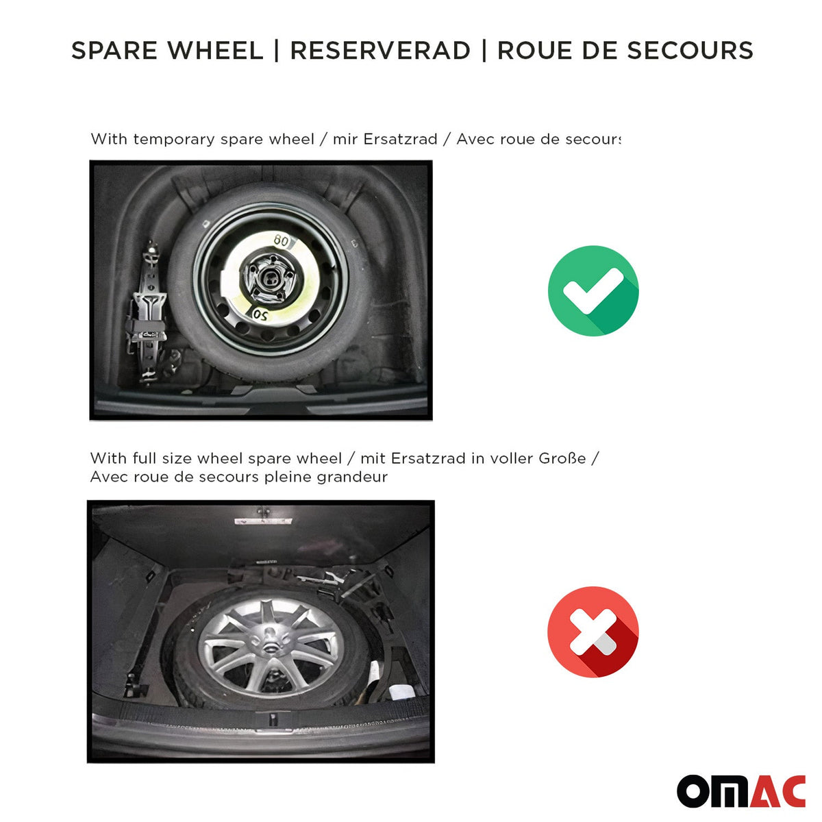 OMAC Gummi Kofferraumwanne für Volvo V40 2012-2019 TPE Laderaumwanne Schwarz