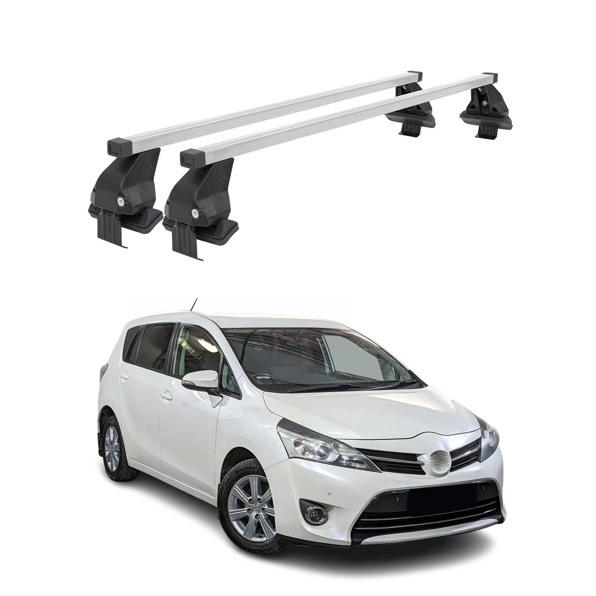 Menabo Dachträger Grundtäger für Toyota Verso 2009-2018 50kg Stahl Silber 2 tlg