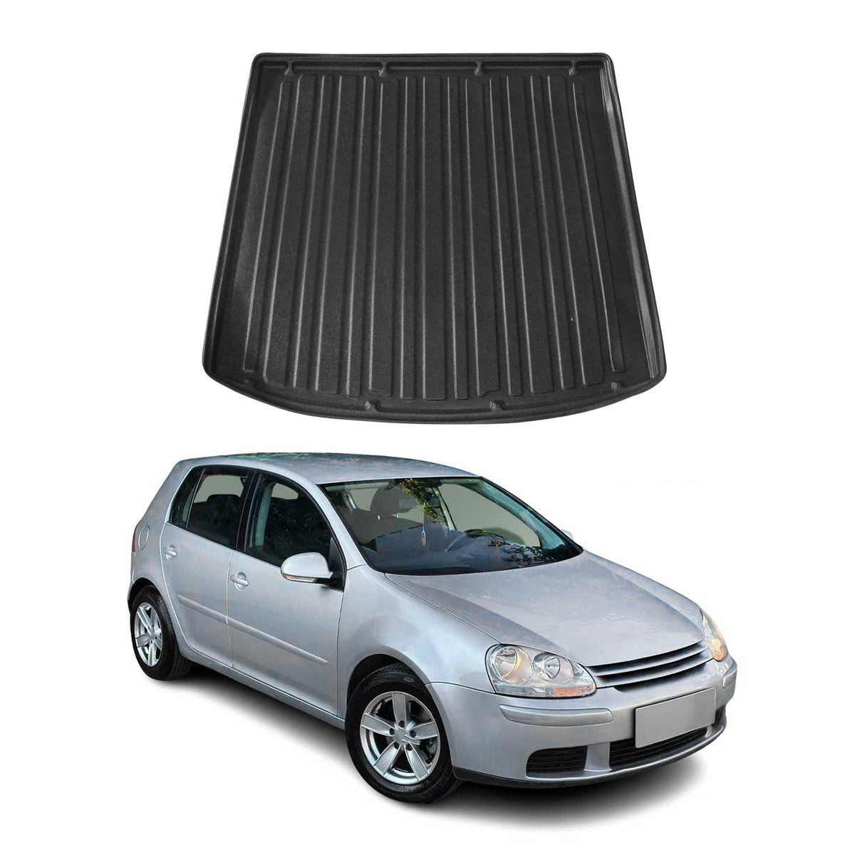 Kofferraumwanne Laderaumwanne für VW Golf Variant 2003-2009 Gummi TPE Schwarz