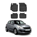 OMAC Gummi Fußmatten für Suzuki Swift SX4 2007-2017 Premium Gummi Schwarz 4tlg