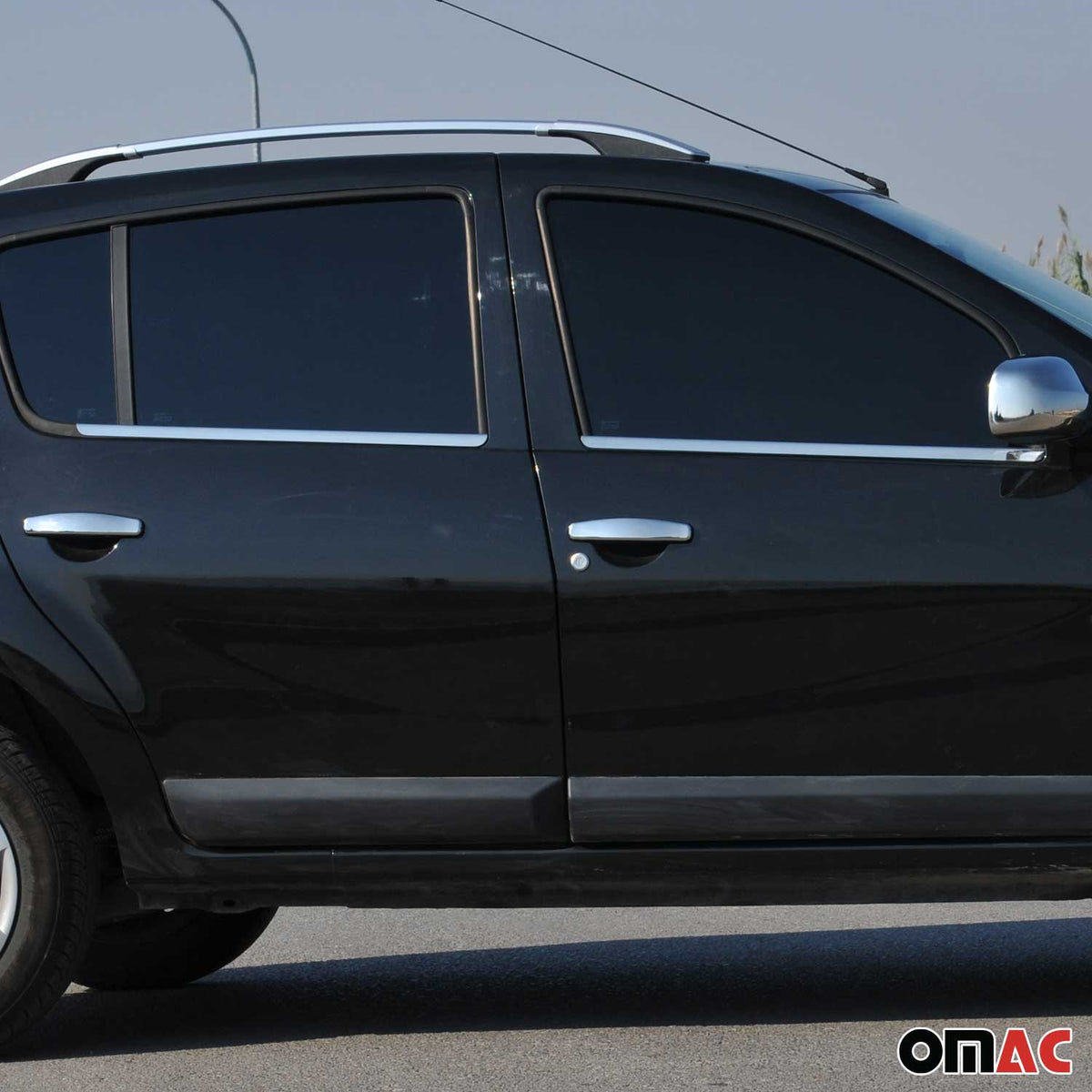 Fensterleisten Zierleisten für Dacia Sandero I 2008-2012 Edelstahl Chrom 4tlg