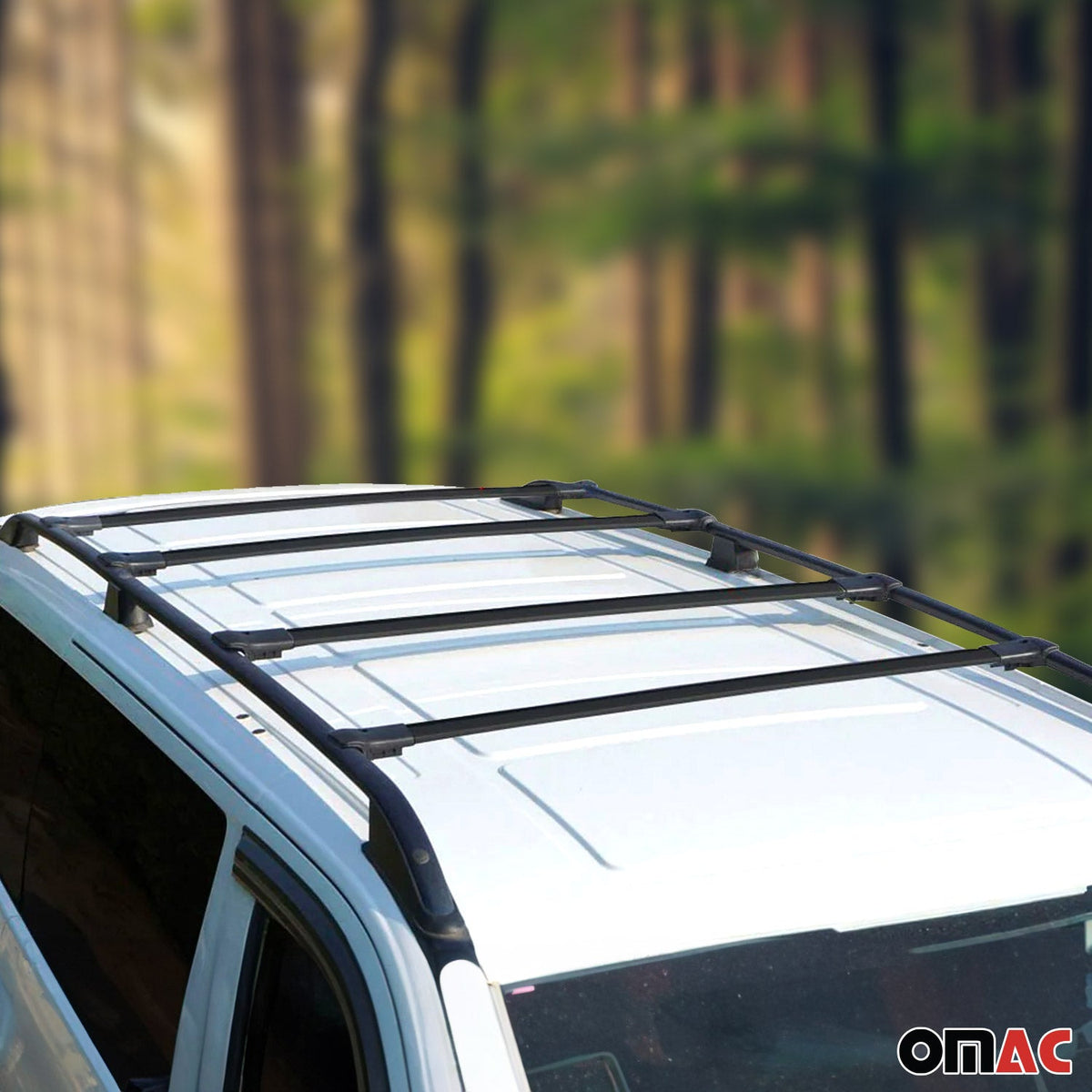 Dachträger für VW T5 T6 Transporter Multivan Caravelle 2003-2024 Schwarz 4 tlg