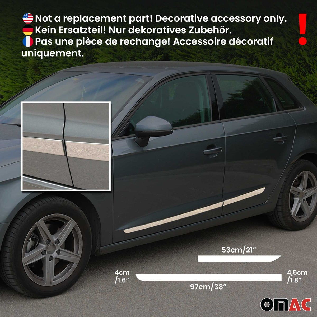 Türschutzleisten Seitentürleiste Türleisten für Honda CRV 2012-2017 Edelstahl 4x