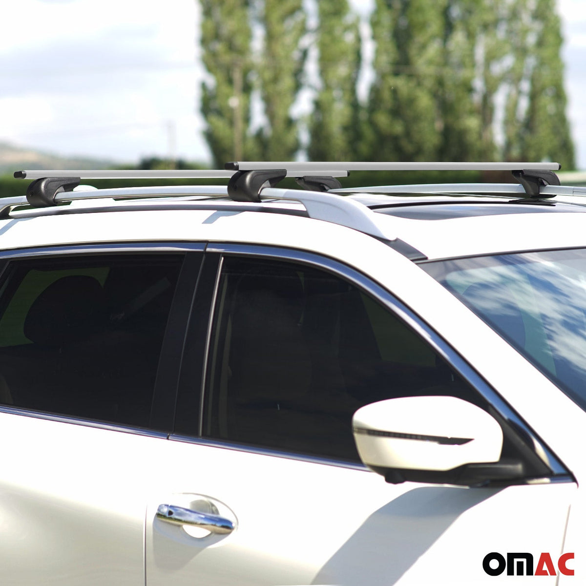 Dachträger Grundträger für Toyota Land Cruiser Prado 1996-2002 75kg Stahl Silber