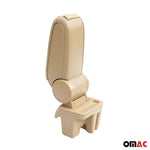 Mittelarmlehne Armlehne Mittelkonsole für Ford Focus 2015-2018 PU-Leder Beige
