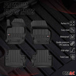 OMAC Gummi Fußmatten für Volvo S80 XC70 V70 2007-2016 Premium Gummi Schwarz 4tlg