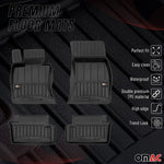 OMAC Gummi Fußmatten für BMW 4er F33 Cabrio 2013-2020 Premium TPE Automatten 4x