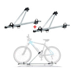 Fahrradträger Dachfahrradträger bis 17kg Aluminium Silber Fahrradhalter 2tlg