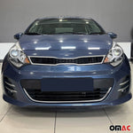 Kühlergrill Leisten Grillleisten für Kia Rio Schrägheck Limo 2011-2017 Chrom