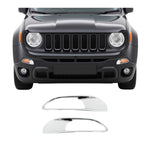 Scheinwerfer Leisten Scheinwerferblende für Jeep Renegade 2014-2024 Chrom ABS 2x