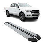 Seitenschweller Trittbretter für Ford Ranger Double Cab 2012-2022 Aluminium Grau