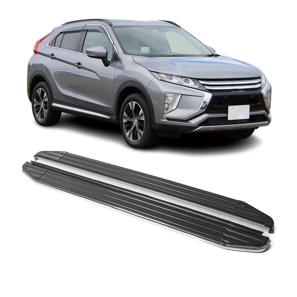 Trittbretter Seitenschweller für Mitsubishi Eclipse Cross 2018-2024 ABE Alu