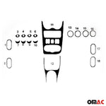 Innenraum Dekor Cockpit für Dacia Duster I 2010-2012 Carbon Optik 18tlg