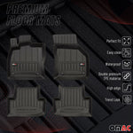 OMAC Gummi Fußmatten für Skoda Karoq 2017-2026 Premium TPE Automatten Schwarz 4x