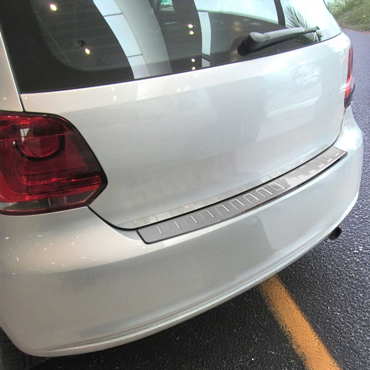Ladekantenschutz Stoßstange für VW Polo mk5 Schrägheck 2009-2017 Chrom gebürstet