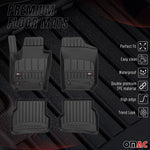 OMAC Gummi Fußmatten für Seat Ibiza 2008-2017 Premium TPE Automatten Schwarz 4x