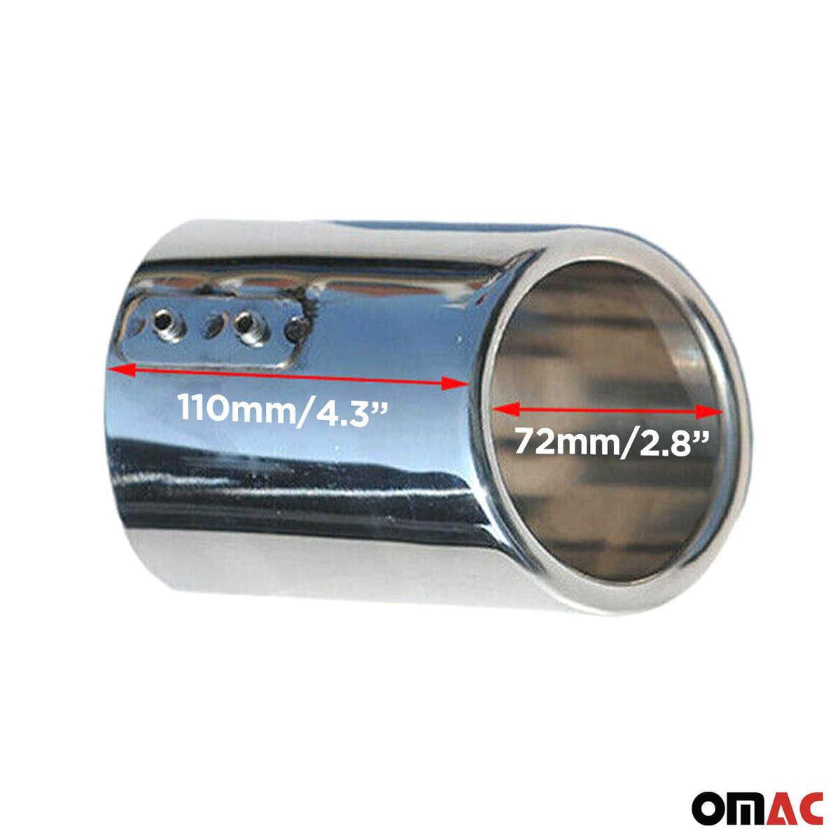 Auspuffblende Endrohr für VW Golf 2004-2026 Edelstahl Chrom 72mm 2tlg