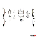 Innenraum Dekor Cockpit für Hyundai Santa Fe 2002-2006 Aluminium Optik 14tlg