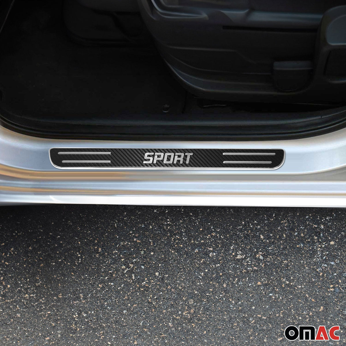 Einstiegsleisten Türschweller Sport für BMW 1er 2012-2019 Chrom Kohlefaserfolien