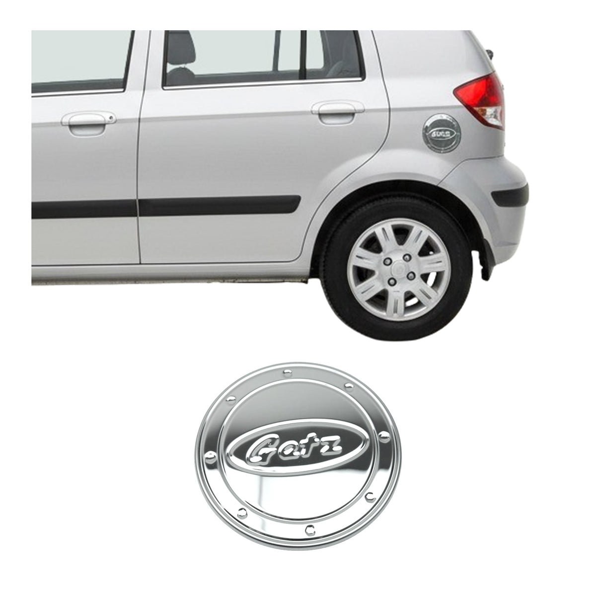 Tankdeckel Blenden Tankverschluss für Hyundai Getz 2002-2011 Edelstahl Chrom