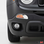 Scheinwerfer Leisten Scheinwerferblende für Jeep Renegade 2014-2024 Chrom ABS 2x