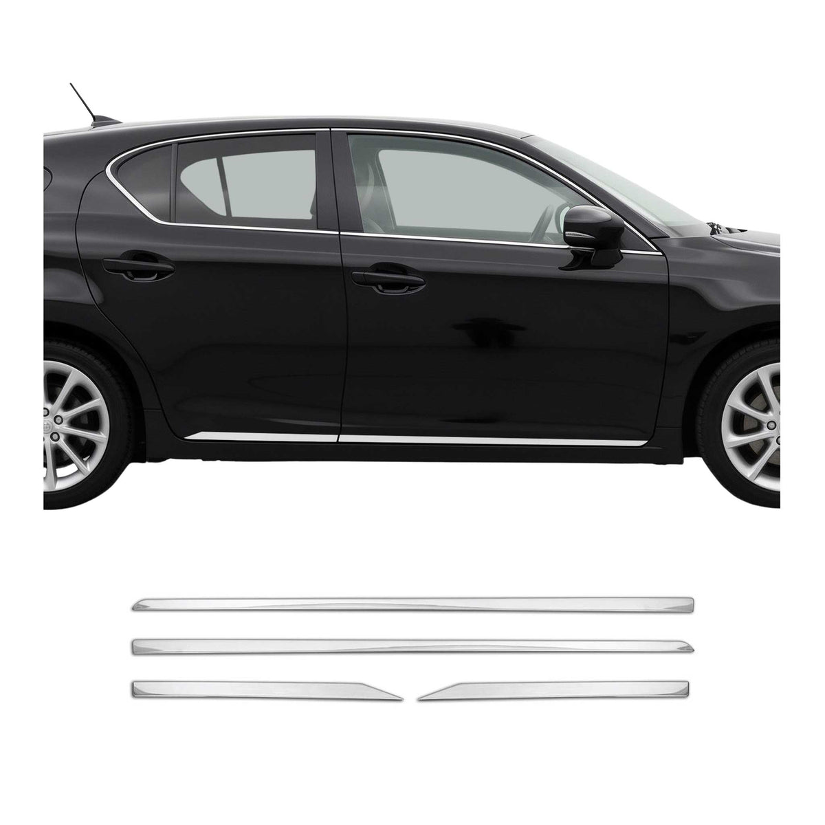 Seitentürleiste Türleisten Türschutzleisten für Lexus GS 2012-2018 Edelstahl 4x
