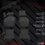 OMAC Gummi Fußmatten für Seat Toledo 2004-2009 Premium TPE Automatten Schwarz 4x