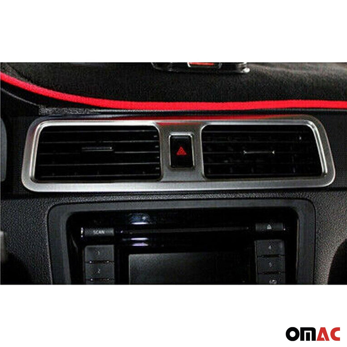 Lüftungsgitter Abdeckungsrahmen für Skoda Rapid 2012-2017 Chrom ABS Silber 5tlg