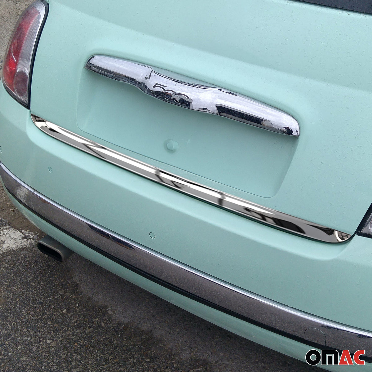 Kofferraumleiste Heckklappe Leiste für Fiat 500 2007-2015 Edelstahl Chrom 1tlg