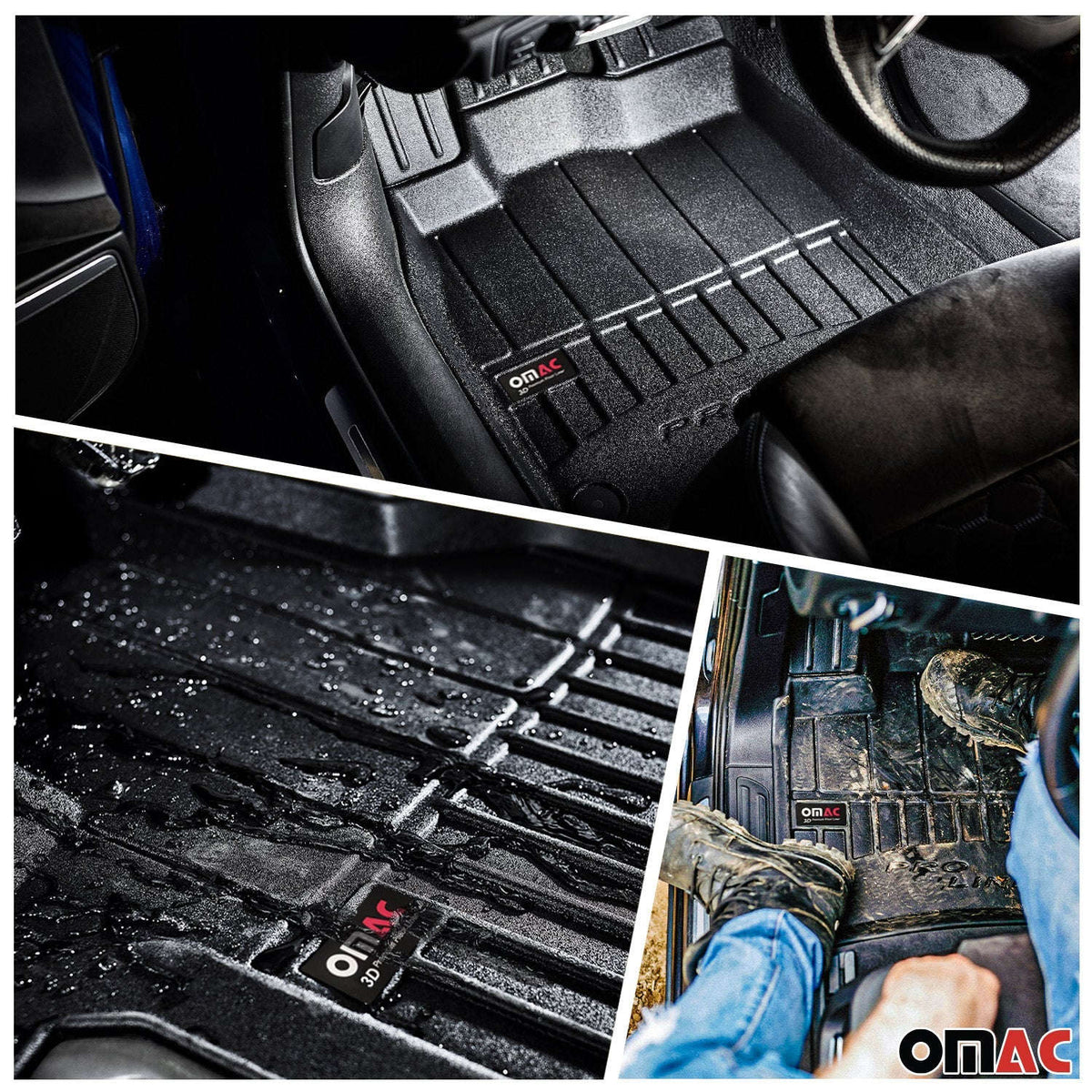 OMAC Fußmatten & Kofferraumwanne Set für Mercedes GLE V167 2019-2026 Gummi 5x Namma Markt