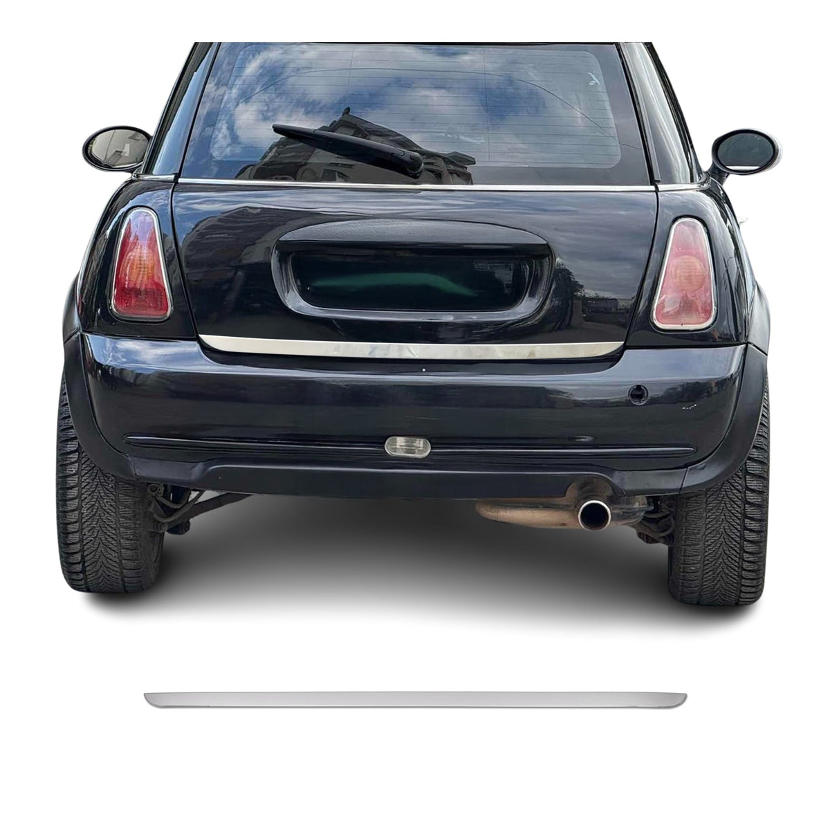 Kofferraumleiste Heckleiste für Mini Cooper R59 2011-2015 Edelstahl Chrom