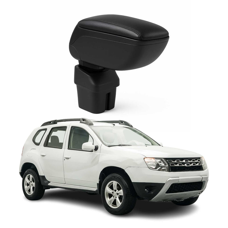Mittelarmlehne Armlehne für Dacia Duster I 2010-2017 PU-Leder ABS Schwarz