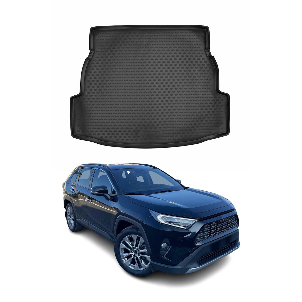 Kofferraummatte Kofferraumwanne für Toyota RAV4 Hybrid 2018-2024 Gummi TPE