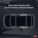 Sonnenschutz Seitenfenster für BMW X6 E71 E72 2007-2014 Heckscheibe 2tlg Schwarz