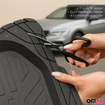 Fußmatten Gummimatten 3D Matte für Jeep Gummi Universal Schwarz 4Tlg