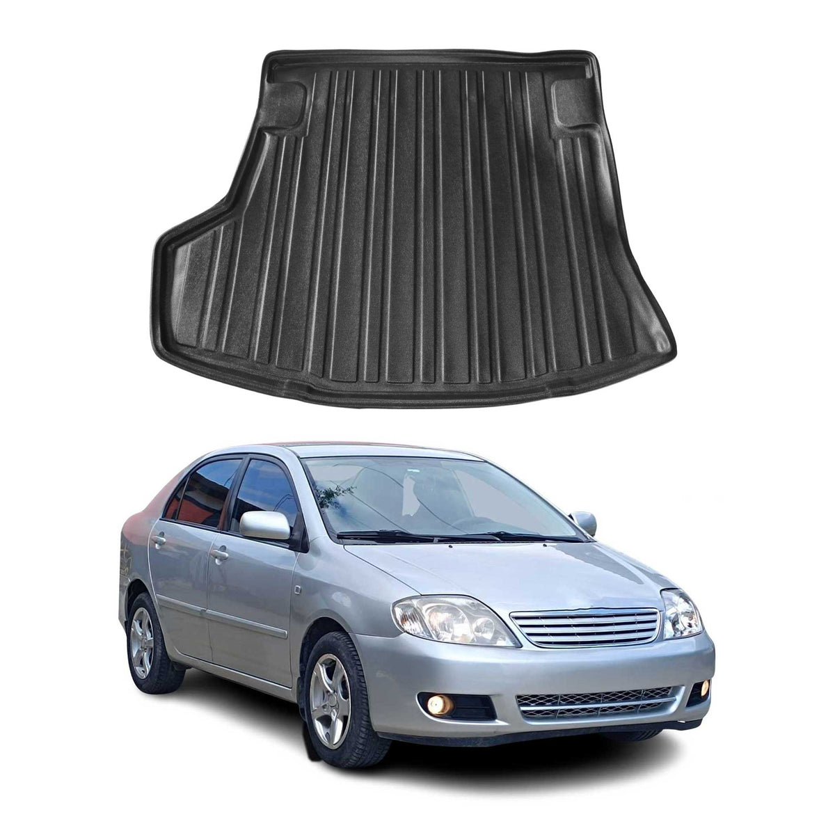 Kofferraumwanne Laderaumwanne für Toyota Corolla 2007-2013 Stufenheck Gummi TPE