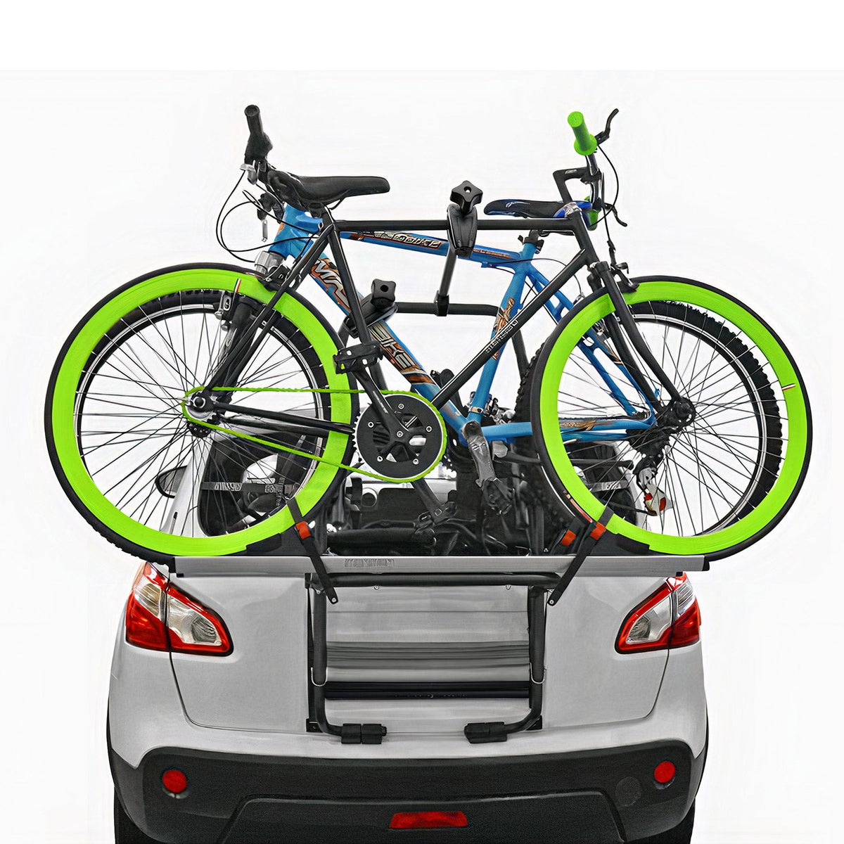 Menabo Fahrradträger 2 Fahrräder für Renault Koleos 2016-2026 Alu Silber Schwarz