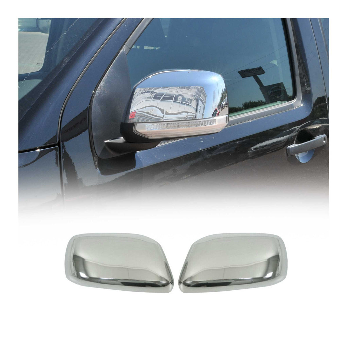 Spiegelkappen Spiegelabdeckung für Suzuki Equator 2006-2012 Edelstahl Chrom