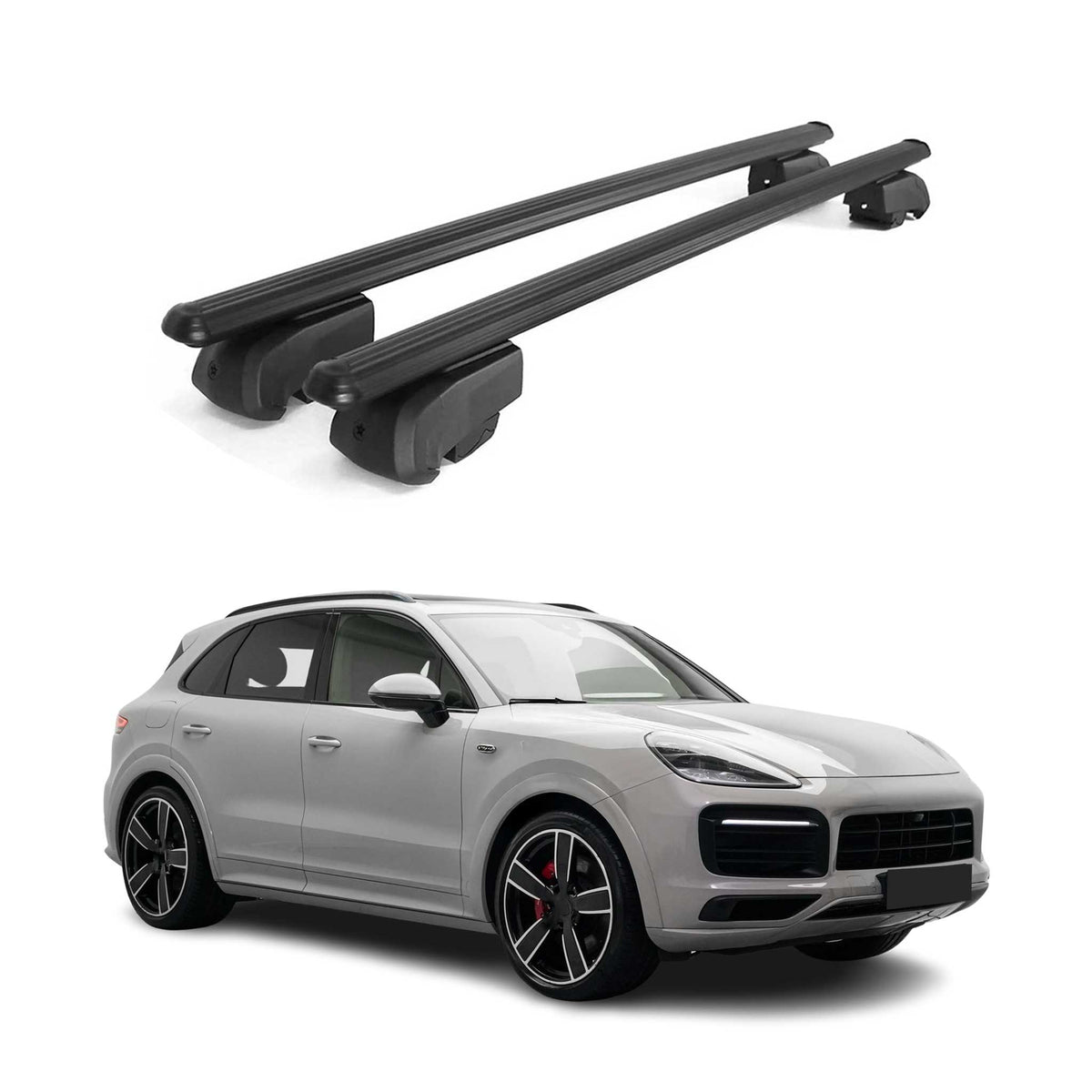 Dachträger Gepäckträger für Porsche Cayenne 2018-2023 ABE Aluminium Schwarz