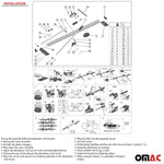 Fahrradträger Dachfahrradträger bis 17kg Aluminium Silber Fahrradhalter 2tlg
