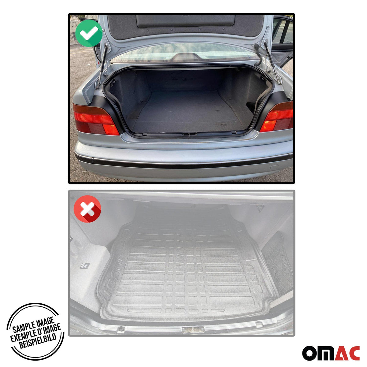 Kofferraumwanne Laderaumwanne für BMW 5er E39 1995-2003 Gummi TPE Schwarz